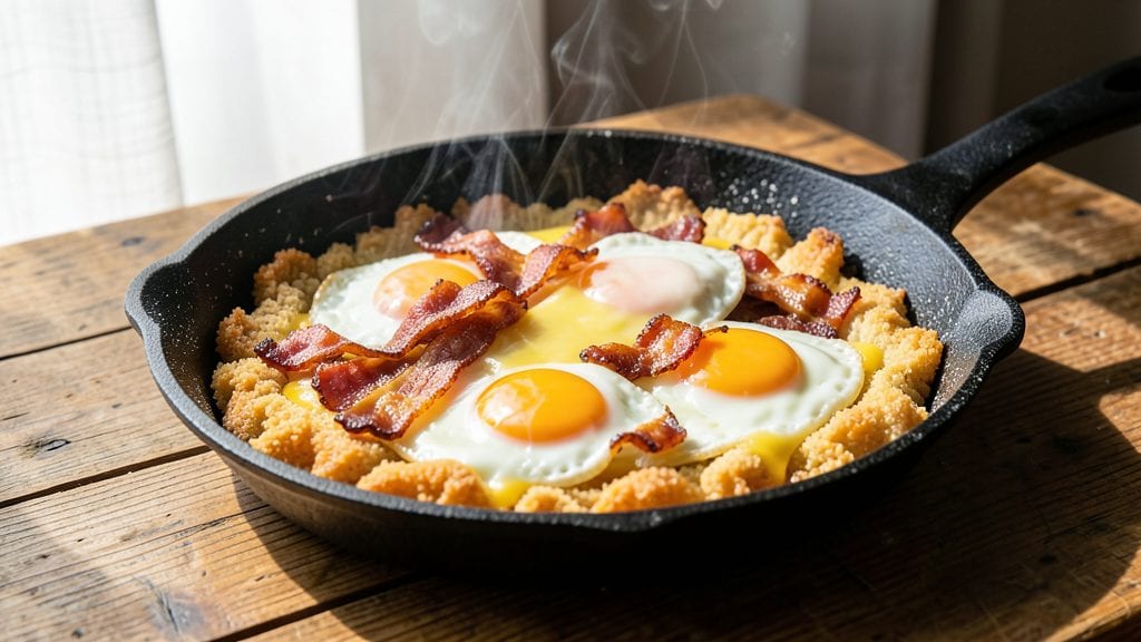Hangtown Fry Recipe: Crispy Cornmeal-Crusted Bites with Gooey Cheese Hearts